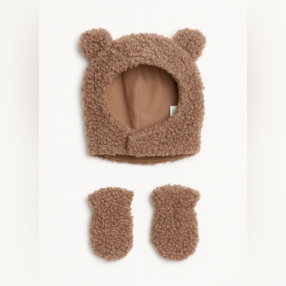 Little Earth BROWN Plush Hat Cozy Accessories